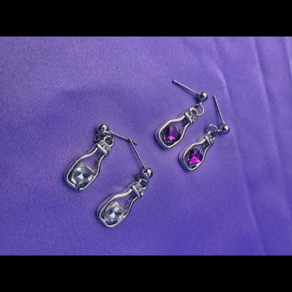2 set bottle earrings